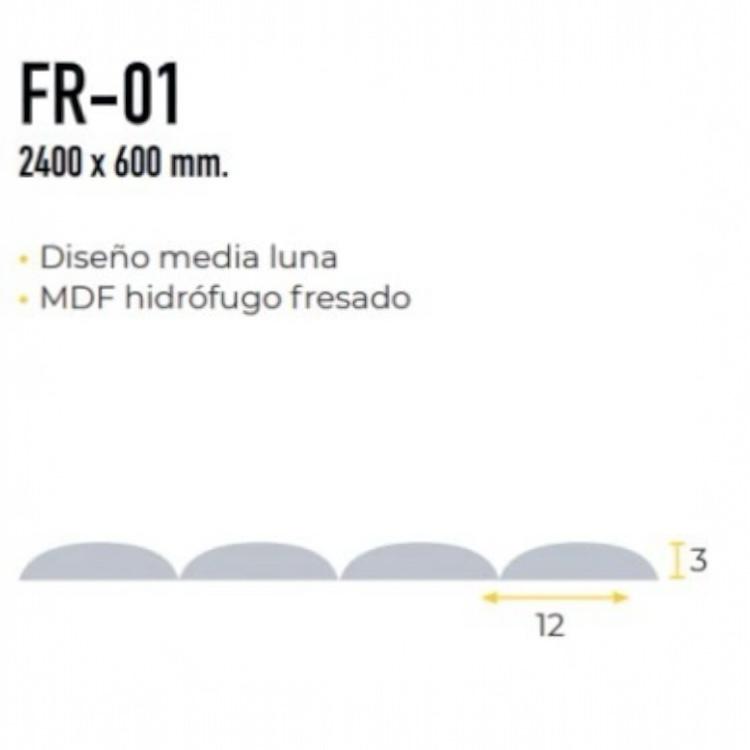 Revestimiento de Pared de Palilleria flexible efecto 3d MDF Hidrófugo 600X2400 MM (1,44 m2/caja)