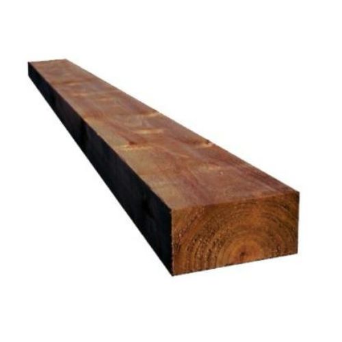 Lot de 2 dormeuses écologiques en bois de pin traité couleur marron 12x20x200 cm