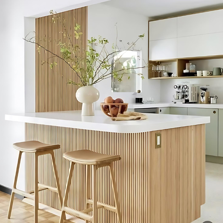 Revestimiento de Pared de Palilleria flexible efecto 3d en Madera Natural de Roble 300X2400 mm MD-01 (0,72 m2/caja)