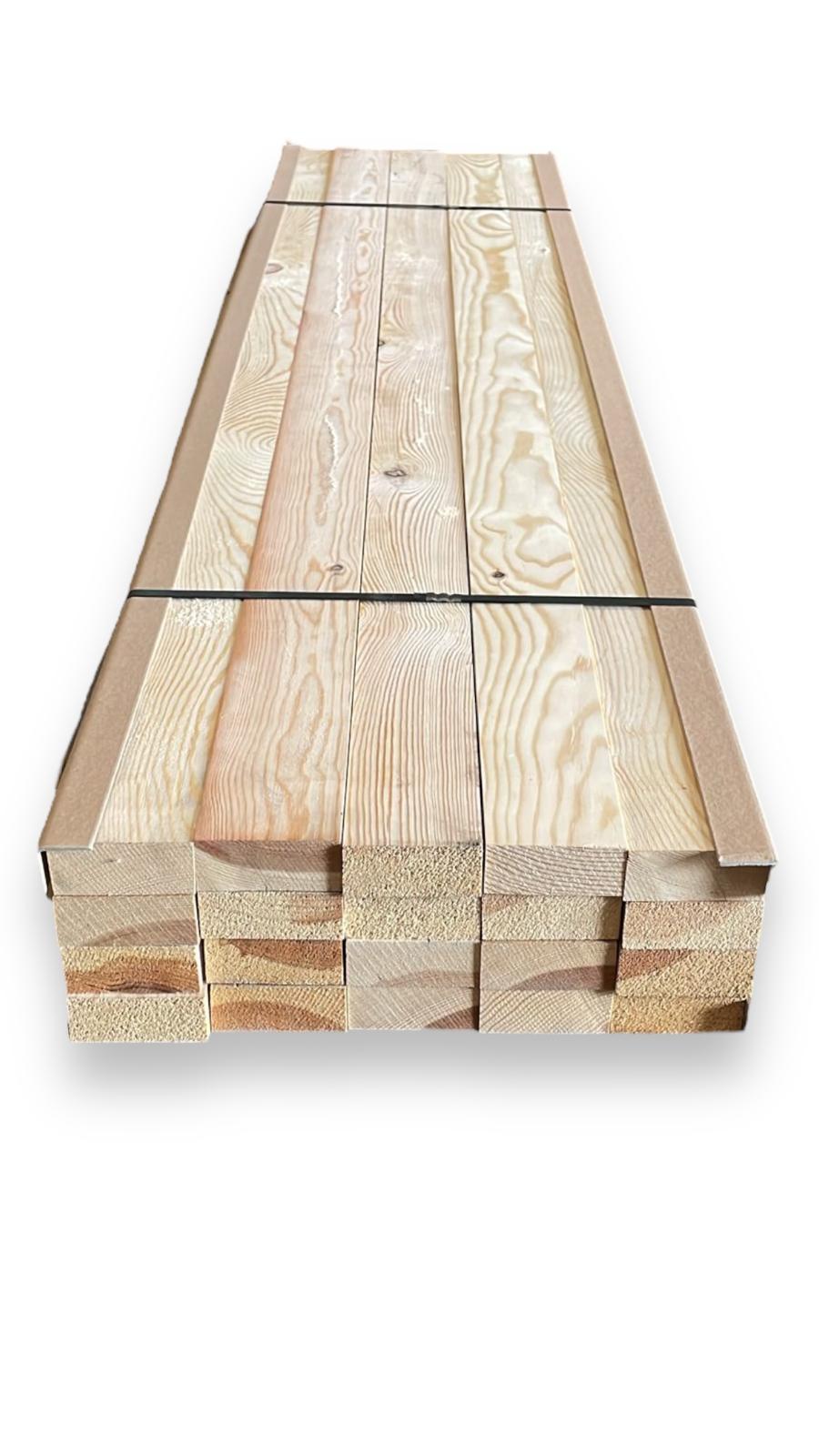 Pack 10 listones de pino silvestre cepillado 45x95x2100 mm