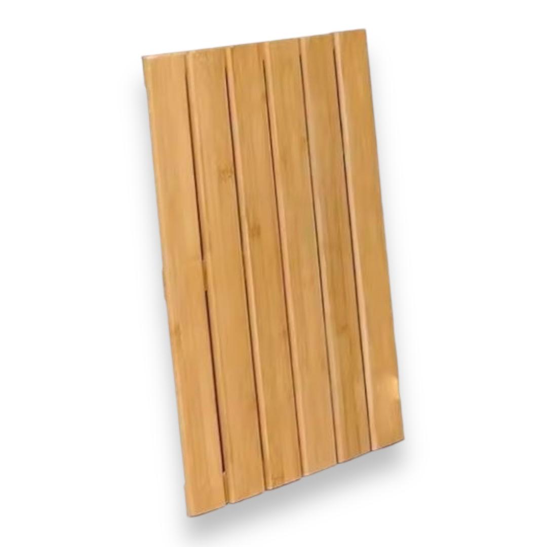Alfombra Tabla de Ducha de Bambú, Alfombra de Baño para Relajación en el Spa, Alfombra de Baño Antideslizantes para Interior o Exterior. 55x35x3 cm