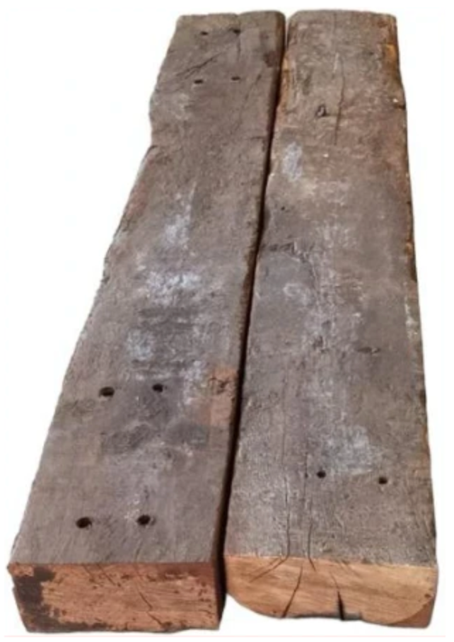 Pack 2 Traviesas de madera de roble natural