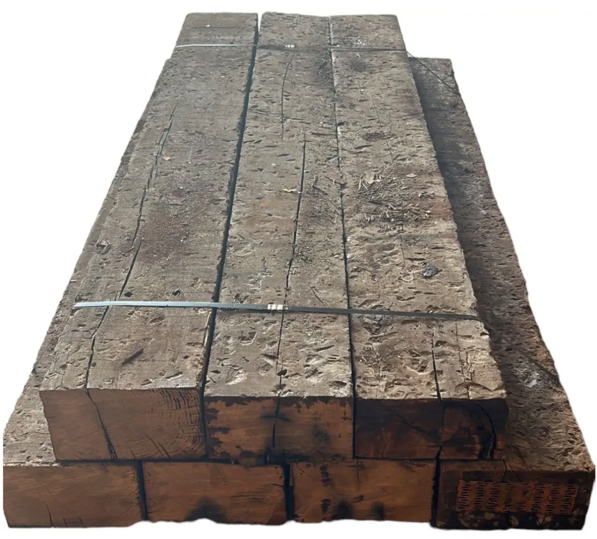 Pack 2 Traviesas de madera de roble natural