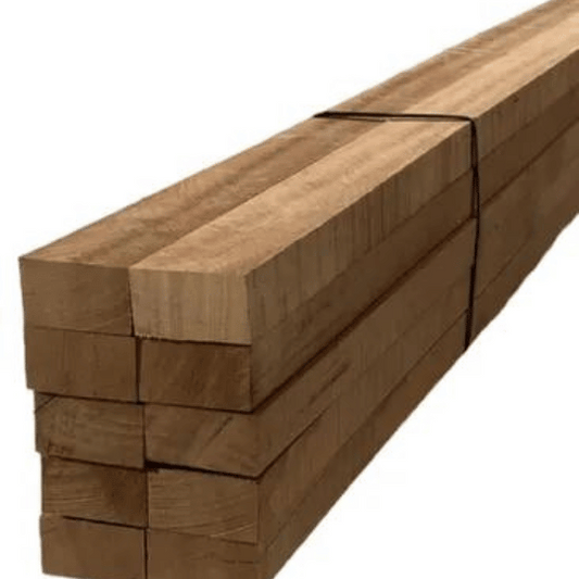 Lot de 20 lattes en bois d'iroko tropical, 30x50x1550 mm