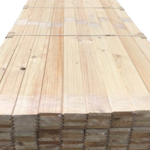 Pack of 5 natural tongue-and-groove pine wood cladding slats 1.6 x 9.5 x 200 cm (0.95 m2)
