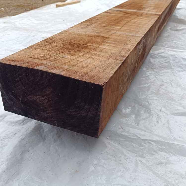 Lot de 2 dormeuses écologiques en bois de pin traité couleur marron 12x20x200 cm