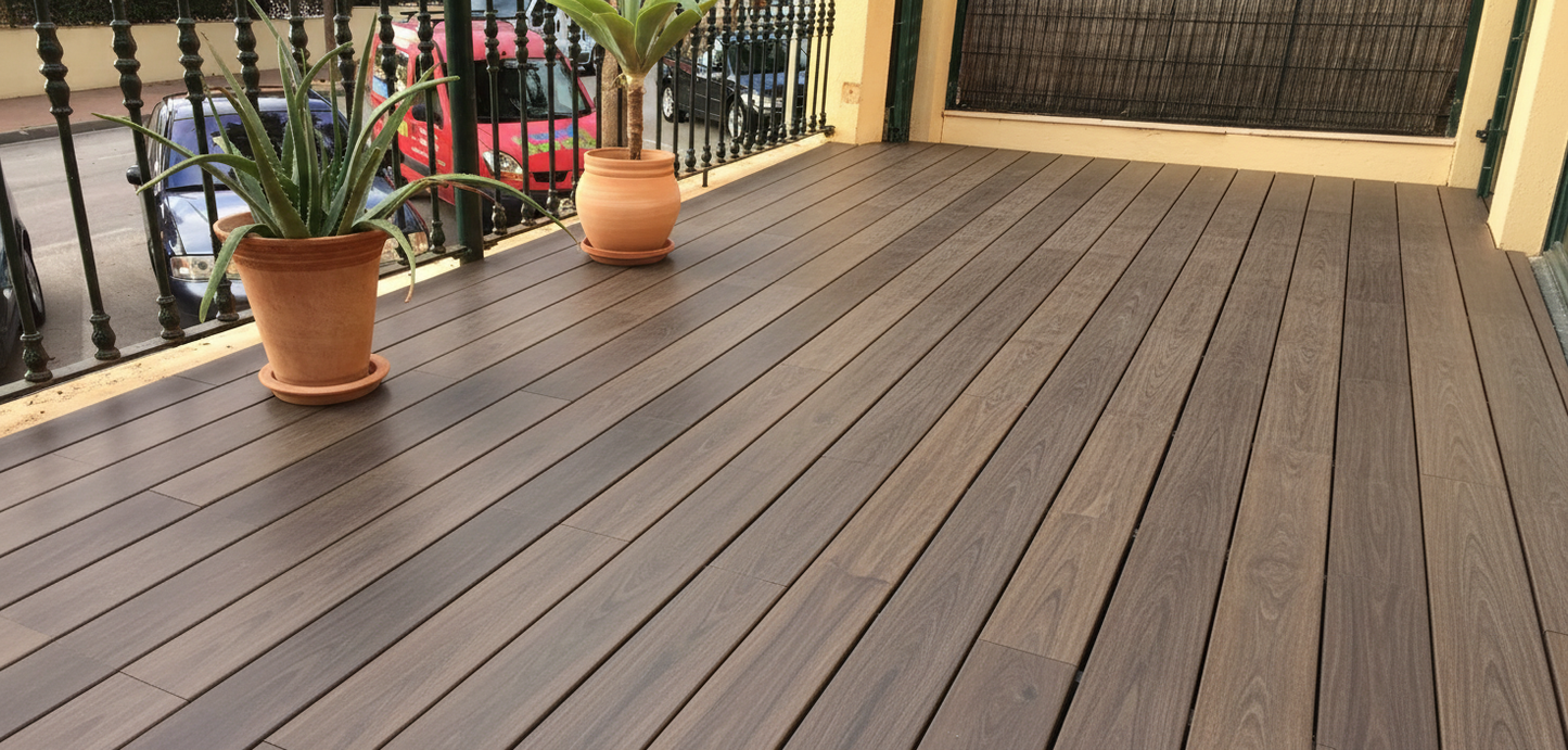 Pack de 10 lamas de madera tropical en Ipe