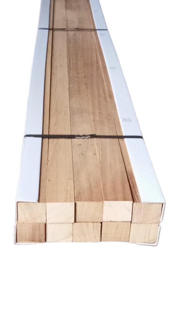 Pack 10 lamas de listón decorativo madera natural tropical FSC® en Iroko