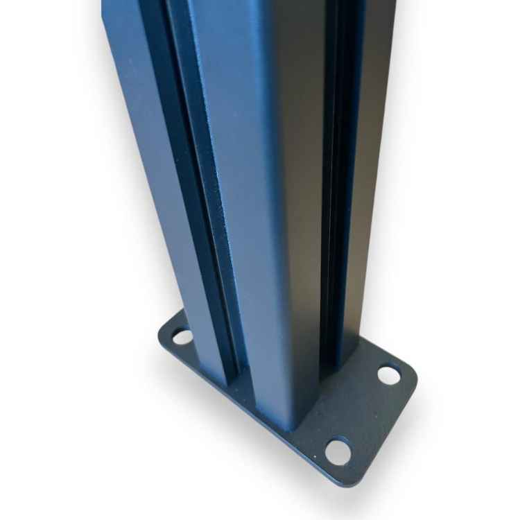 Fence posts, 2 units, black aluminum, 180 cm. Includes screws and anchors.