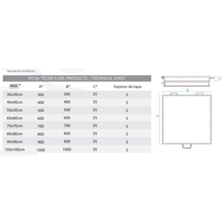 Tapa cisterna galvanizada