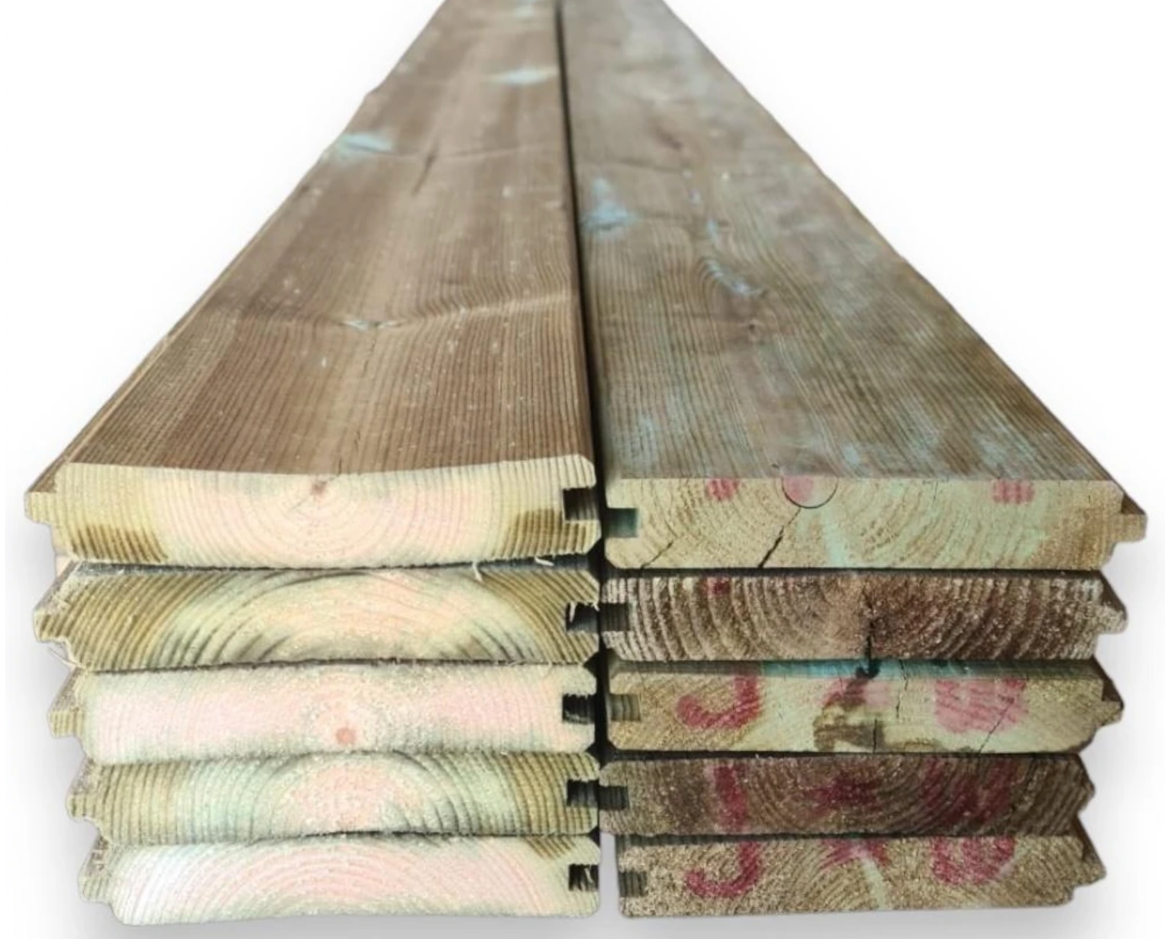 Tongue and Groove Flemish Wood Cladding – Pack of 10 Units (20x146x2400 mm)