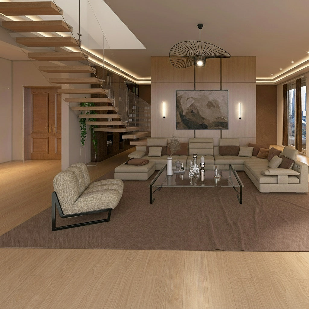 Peldaño de escalera en madera de haya vaporizada 40x300x1000 mm