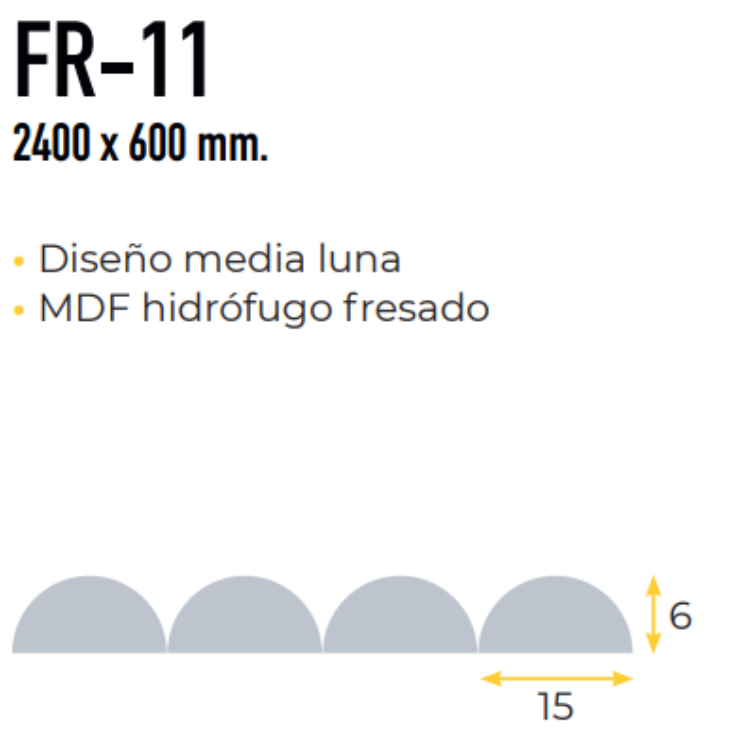 Flexible 3D effect MDF Water-resistant slatted wall cladding 600X2400 MM (1.44 m2/box)
