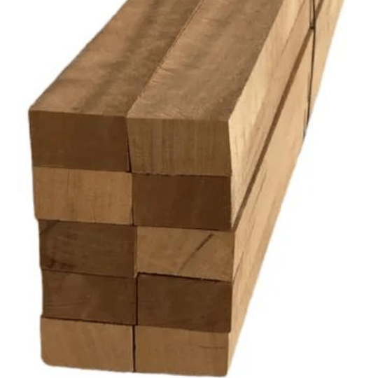 Lot de 20 lattes en bois d'iroko tropical, 30x50x1550 mm
