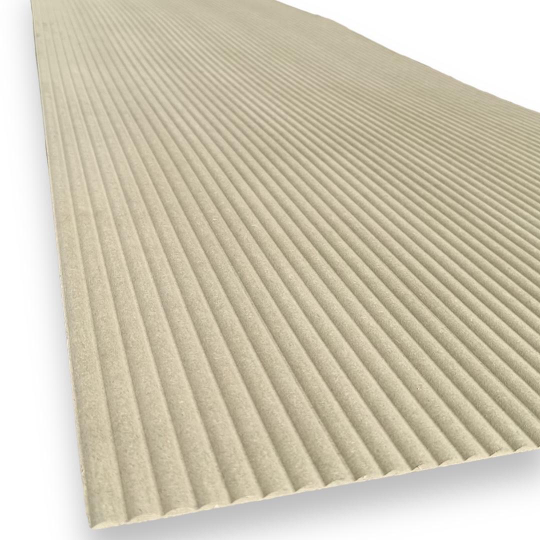 Flexible 3D effect MDF Water-resistant slatted wall cladding 600X2400 MM (1.44 m2/box)