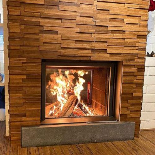 Revestimiento 3D en Madera Rectangular de Bambú 610×130 mm (0,79 m2)