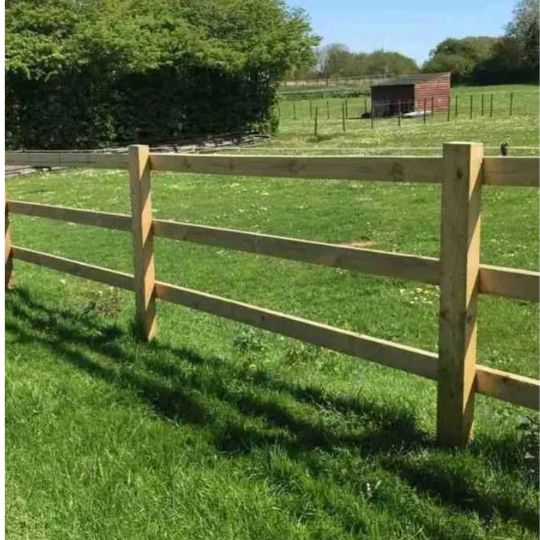 Pack 6 postes de madera de pino para exterior tratado